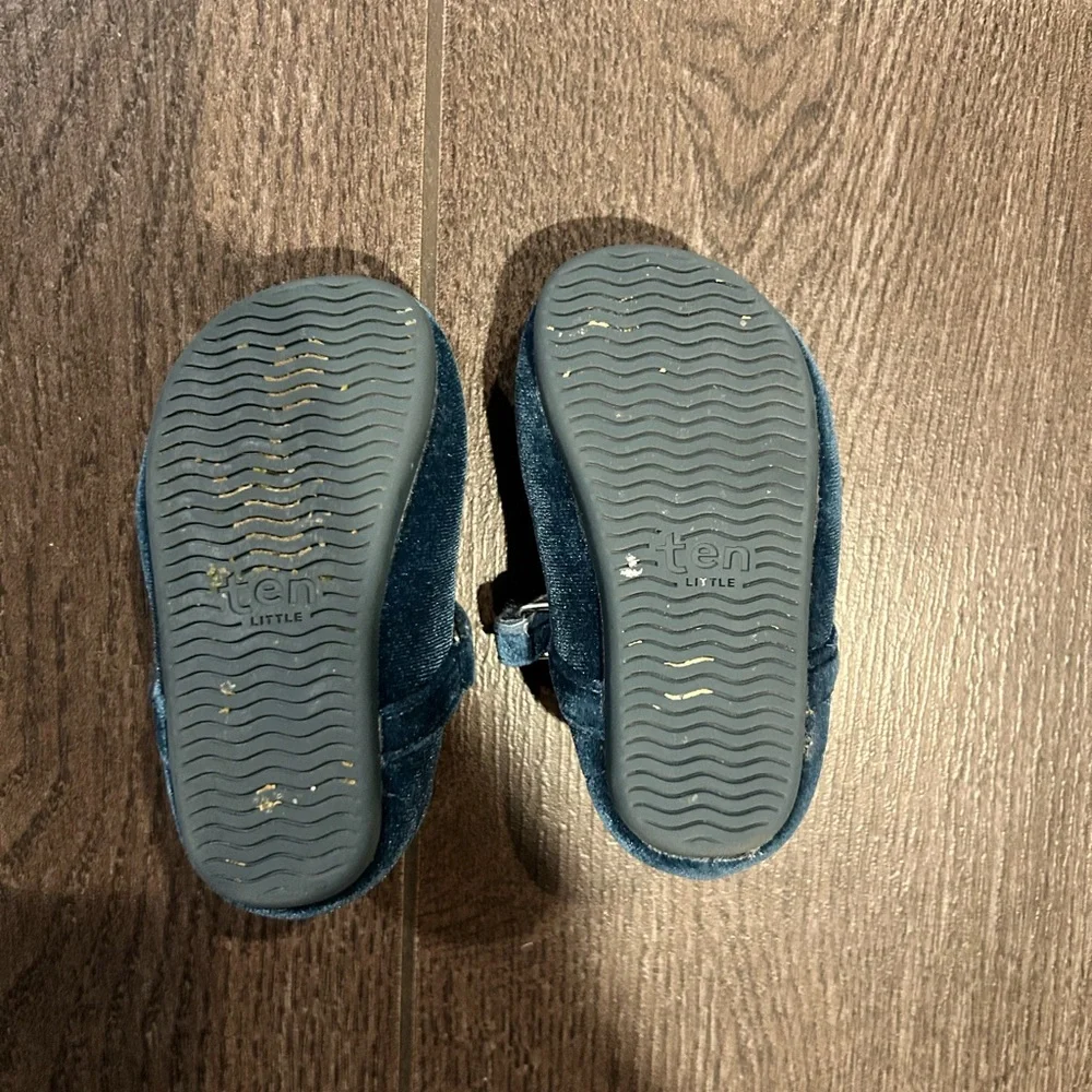 Kids Velvet Mary Jane Dress Shoes - Teal